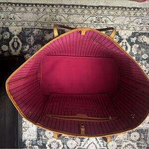 Louis Vuitton Brown Tote with Pink Interior